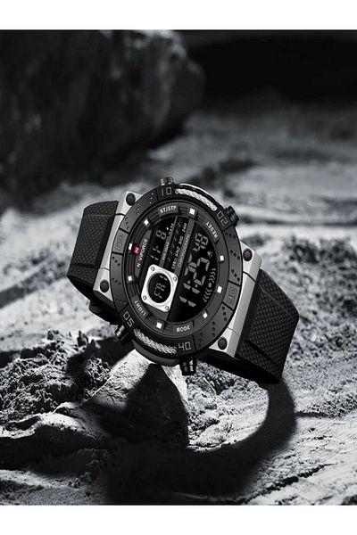 Naviforce NF9241T Men's Watch Alloy Dial Analog LCD Digital Display