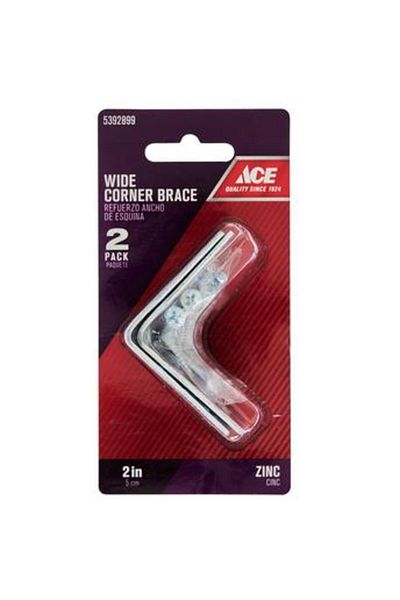 ACE Zinc Wide Corner Brace (5 cm, 2 Pc.)