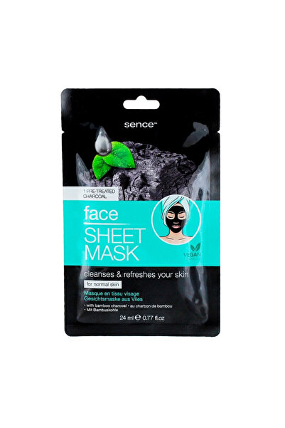 SENCE Μάσκα προσώπου, Sence Beauty, 24 ml Άνθρακας
