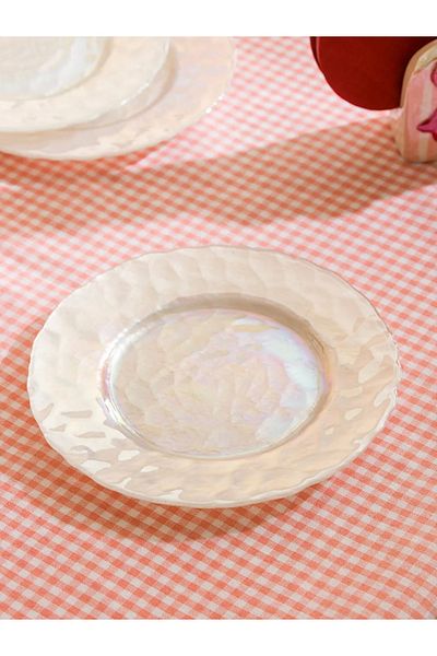 LC Waikiki Lcw Home 4 Piece Glass Cake Plate Set of 4 21 cm