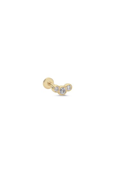 Fay Yamaner 14 Carat Gold Three Stone Piercing