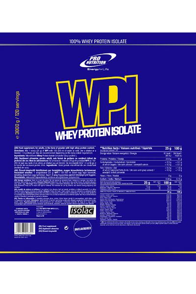 Pro Nutrition Protein Whey protein isolate, WPI Natur 3000g