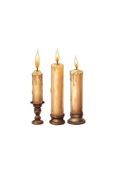 INOVATIX Set of 8 pieces, Burning Candles Sticker, INOVATIX®. 6 cm