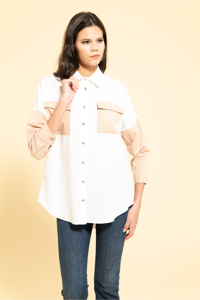 MİRAŞE MODA Pocket Shirt Poor Sleeve