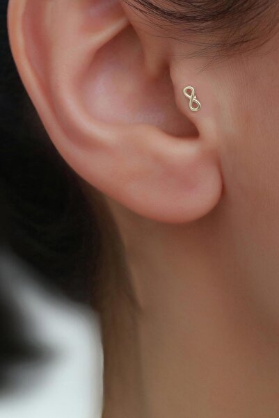 Bayar Gold 14 Ayar Altın Sonsuzluk Figürlü Tragus Piercing