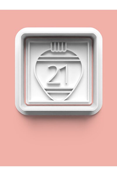 AKTASTORE قالب كوكيز على شكل رقم 21 وقالب عجينة السكر - عشرون رقمًا واحدًا