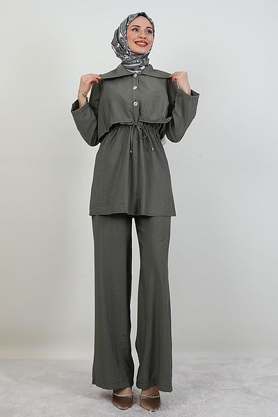 giz astore Pervin Trousers Double Suit Khaki