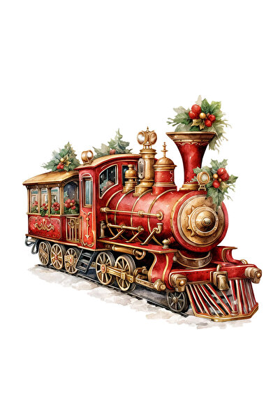 INOVATIX Set de 8 piese, autocolant locomotivă Bailey vintage, INOVATIX®. 6 cm