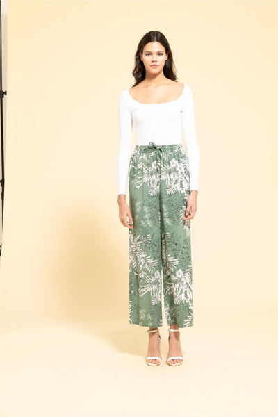 MİRAŞE MODA Viscose Tropical in & Out Pocket Pants