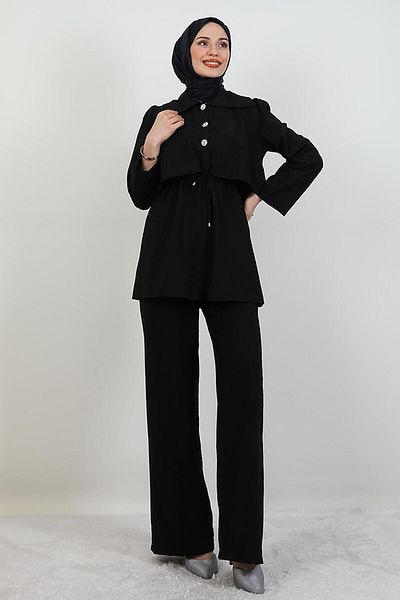 giz astore Pervin Trousers Double Suit Black