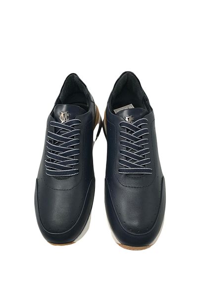 MARCOMEN 19512 Leather Men's Casual Shoes Navy Blue