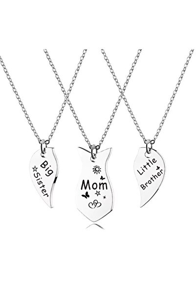 Choice4 مجموعة من 3 قطع من قلادة على شكل قلب مطابقة للأم والابنة والابن من ال...