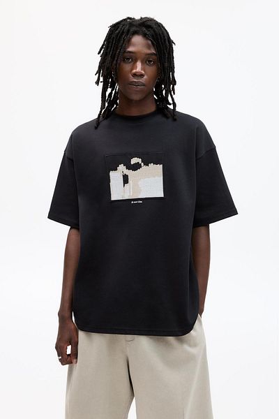 Pull & Bear Short sleeve jacquard sweatshirt