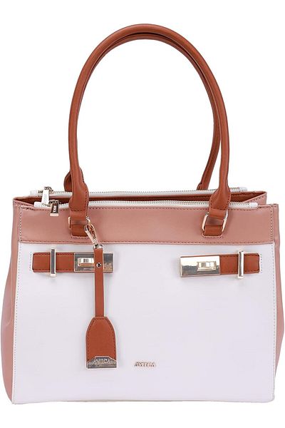 AMICA Bonita Women’s Leather Satchel Handbag With Top Handle
