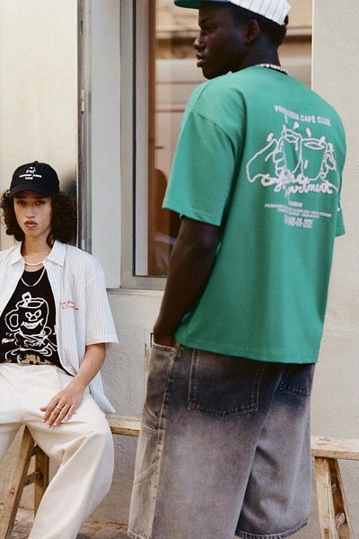 Pull & Bear Primavera Sound x PB green T-shirt