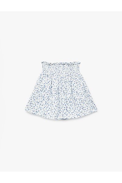 Koton Gipeli Floral High Waist Mini Shorts Skirt