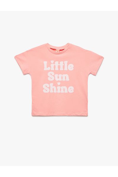 Koton Cotton Short Sleeve Crew Neck Printed T-Shirt