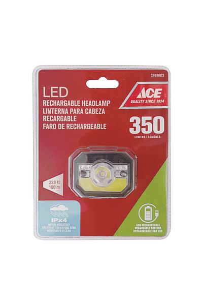 ACE High-Quality 350-Lumens Rechargeable LED Headlamp