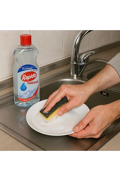 SİDE “Chiuvetă fără griji” – Detergent + Bureți Delicați + Săpun Lichid Aromat