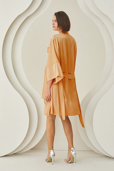 LOYA Tile Silky Short Belted Single Dressing Gown