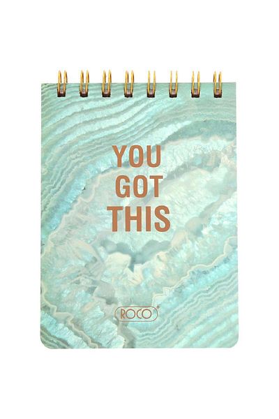 Roco Memo Notebook "You Got This" A6 100 Sheets Single Ruled (Arabic)Blue