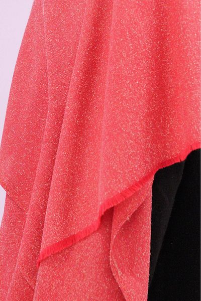 Defne&Apollon İpekçilik Hand Woven Peace Silk Scarf&Shawl 40 X 190 cm - Red
