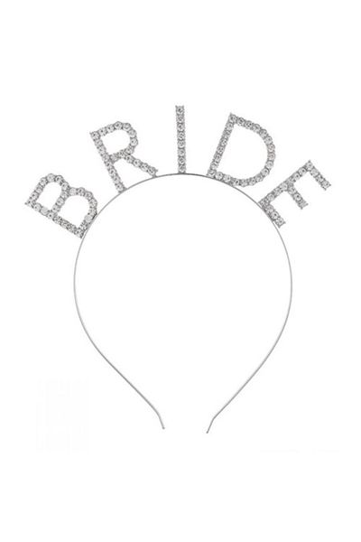 Store Silver Bride's Crown with Bachelorette Crystal Stones