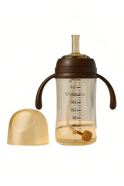 COOYA 240ml Baby Trainer Sippy Cup, With Silicone Straw, Double Handles, Gifts For Toddler 6 Months