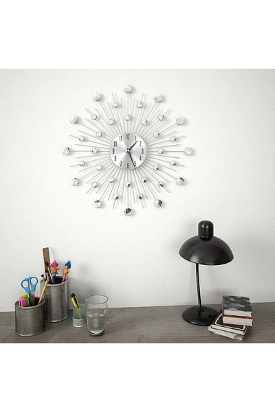 vidaxl Wall Clock, vidaXL, Aluminum, Silver