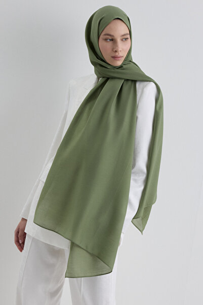 FENZA SCARF ŞAL DE BUMBAC DE CULOARE KHAKI DESCHIS PARIS SILK