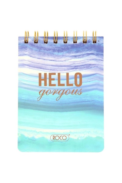 Roco دفتر ملاحظات "مرحباً يا جميلتي" A6، 100 ورقة، مسطرة واحدة (عربي) أزرق