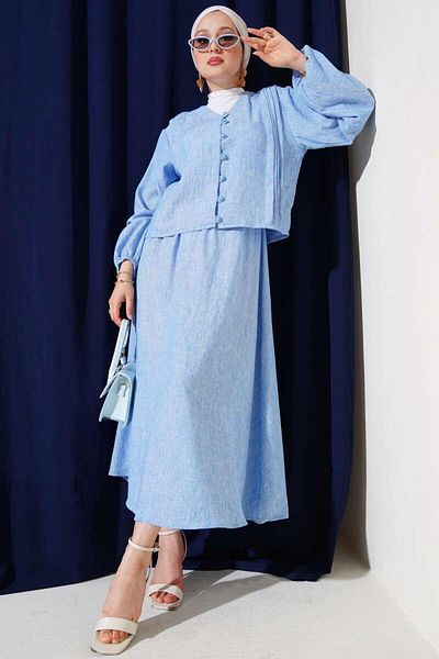 modasindoma Women's Brit Button Double Suit
