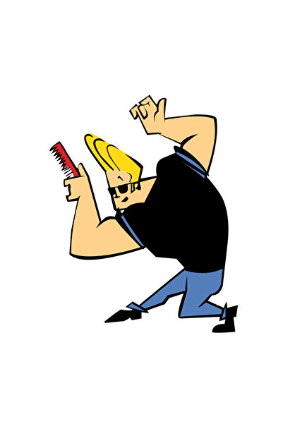 INOVATIX Σετ 8 τεμαχίων, Αυτοκόλλητο Johny Bravo the barber, INOVATIX®. 6 εκ.