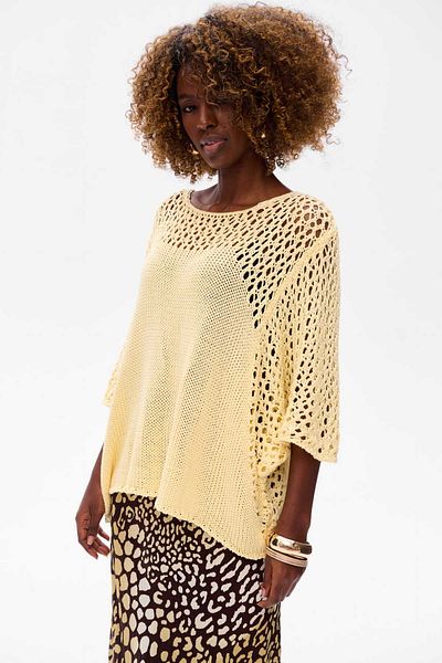 Blue Shadow Paka Paka Women's Sweater Milky Yellow