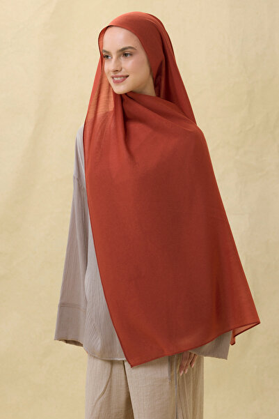 FENZA SCARF ŞAL DE BUMBAC DE CULOARE PORTOCALIE DE MĂTĂRĂ DE PARIS