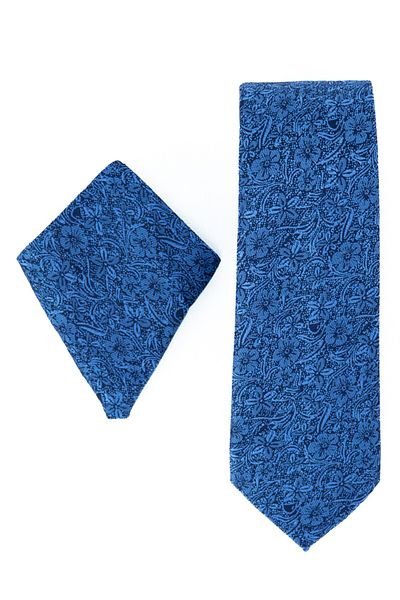 Oppland Men's Tie Classic Handkerchief Stylish Stain Resistant Viero Patterned Slim Matching Wide Design