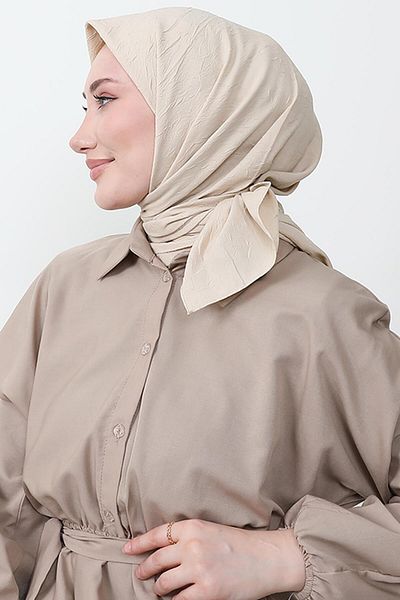 GİYZAMİLA Bamboo Scarf Beige
