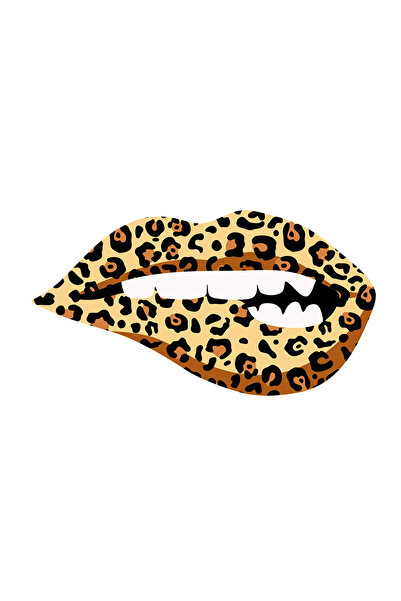 INOVATIX Set de 8 bucăți, autocolant Leopard Lips Bite, INOVATIX®. 6 cm