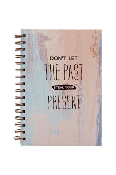 Roco دفتر ملاحظات "لا تدع الماضي يسرق حاضرك" A5، 100 ورقة مسطرة، بيج