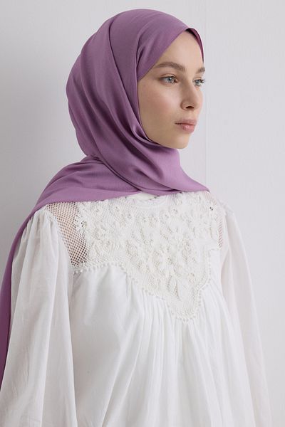 FENZA SCARF Paris Silk Orchid Purple Color Cotton Shawl