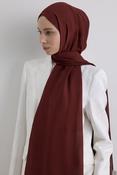 FENZA SCARF Paris Silk Cherry Rot Color Cotton Shawl