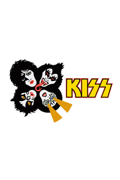 INOVATIX Σετ 8 τεμαχίων, Αυτοκόλλητο Kiss με το λογότυπο rock bad, INOVATIX®....