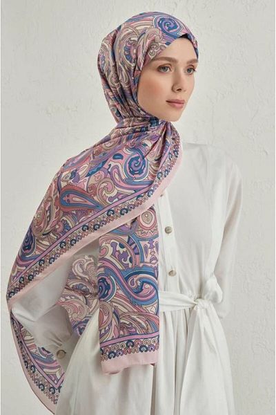 Armine Pink Pure Ethnic Pattern Shawl-2 27