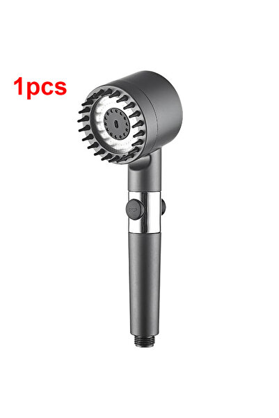 Choice1 رأس دش يدوي رمادي بثلاثة أوضاع، مزود بفلتر، قوي، للتدليك، مناسب للسبا...