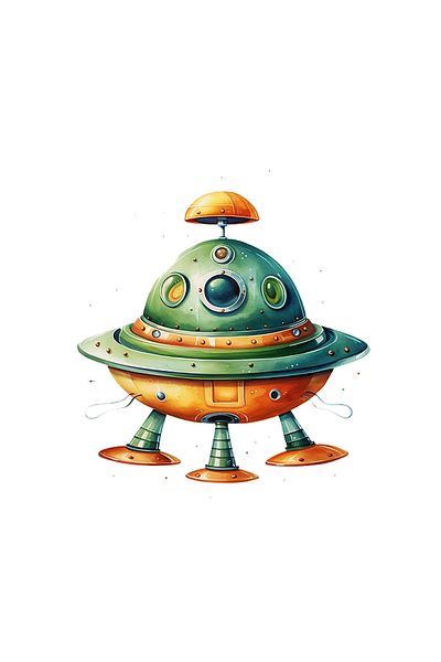 INOVATIX Set of 8 pieces, UFO Toy Sticker, INOVATIX®. 6 cm