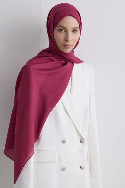 FENZA SCARF Paris Silk Cherry Color Cotton Shawl