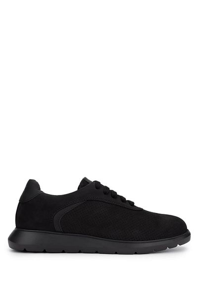 Tamer Tanca Men's Genuine Leather Black Sneakers & Sports Shoes