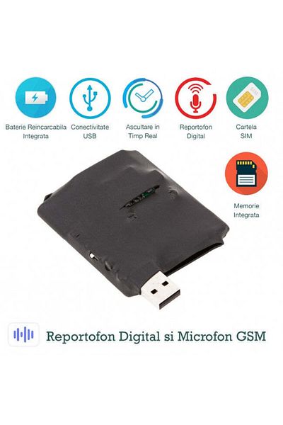 Minitechnics Microphone + Voice Activated Recorder - 4Gb Memory - 73 hours