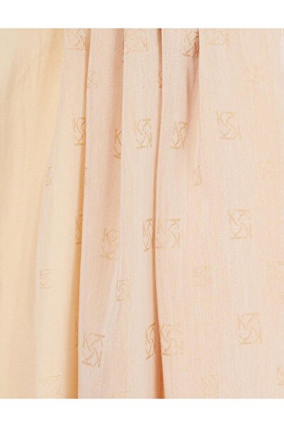 Kayra Φυσικό Σάλι Μπεζ με Λογότυπο