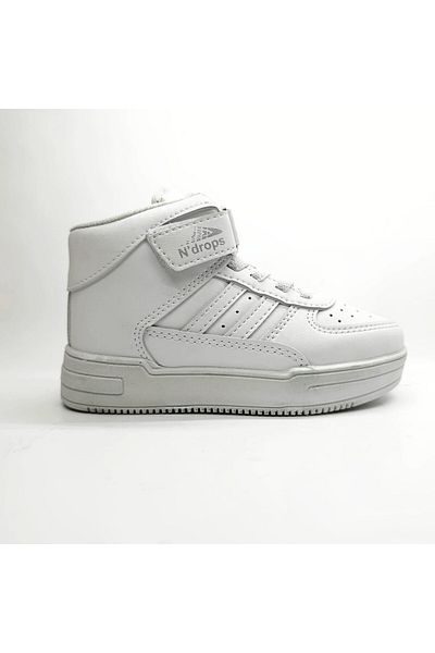 Ayakkabı Durağı Pantofi sport albi cu velcro pentru copii